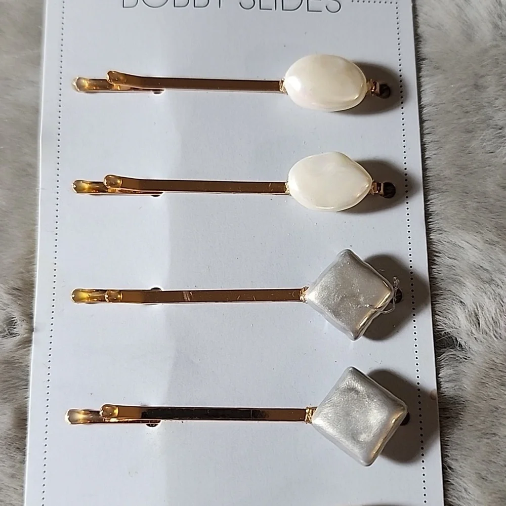 🌷 New Kitsch Hair Claws and‎ Scunci Pearl Bobby Slides